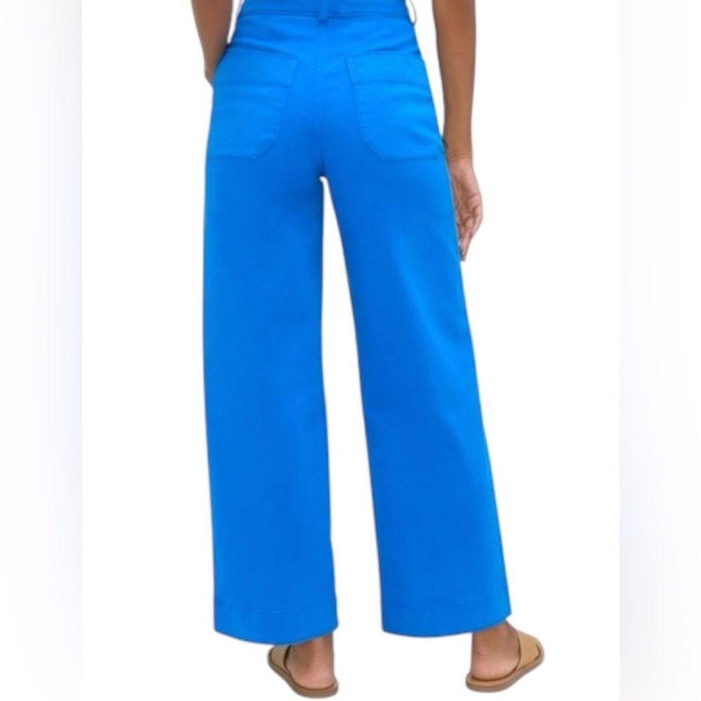 Everlane Organic Wide-Leg Pant in Cobalt Blue
